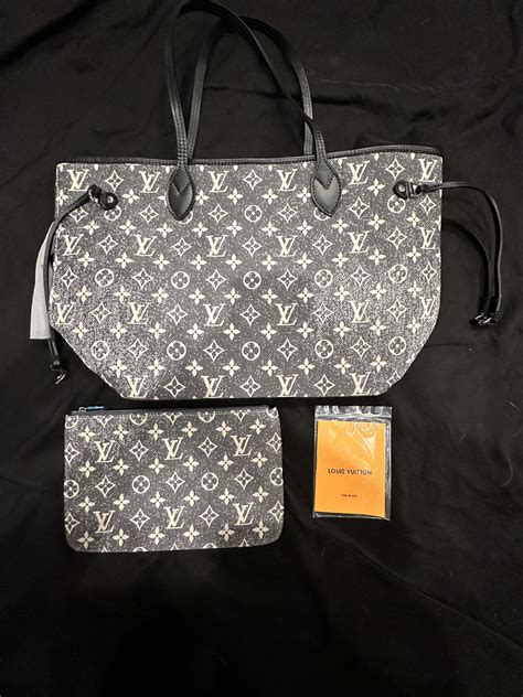 louis vuitton denim Neverfull